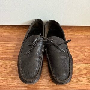 JIL SANDER Brown Leather Loafers Size 6.5